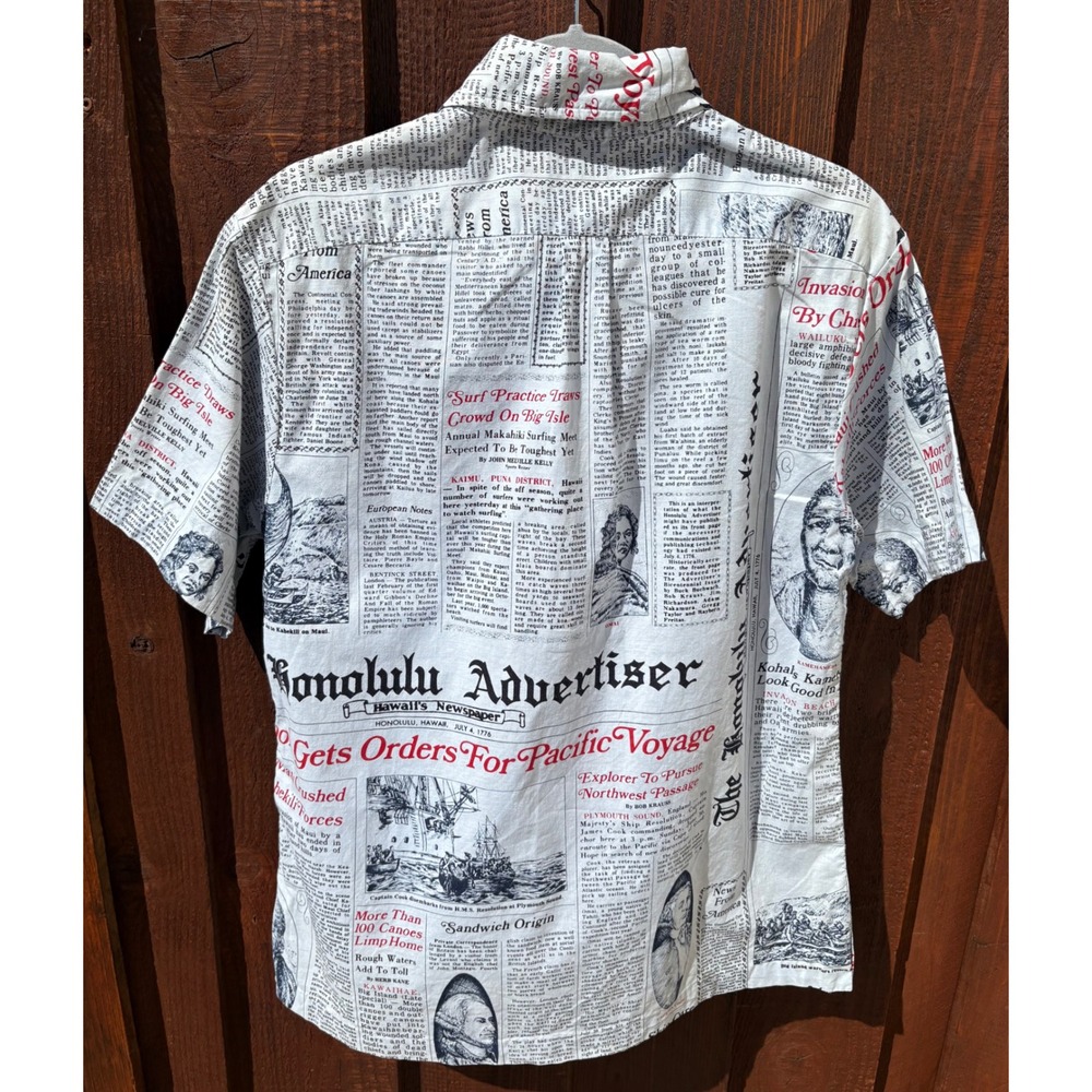 Vintage Liberty House Hawaii Honolulu Advertiser Newspaper Shirt M - Picture 2 of 10